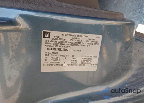 2008 Chevrolet Silverado 1500 Lt1 z USA, uszkodzony, nr VIN 1GCEK19J58Z280152